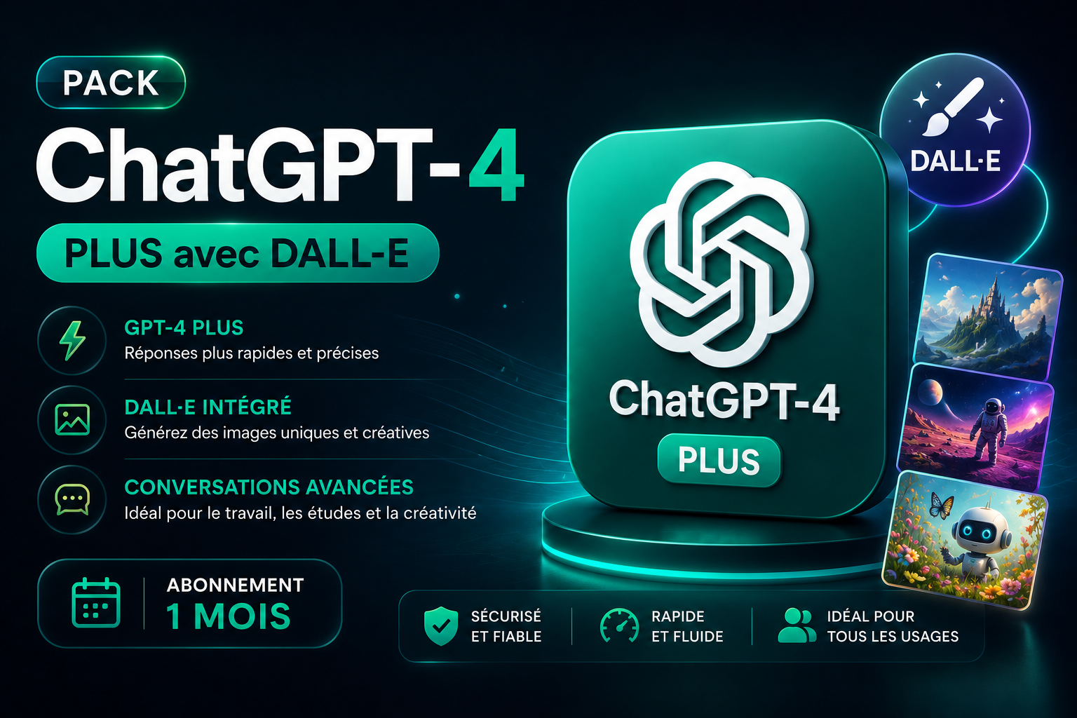 ChatGPT-4 : Plus avec DALL-E