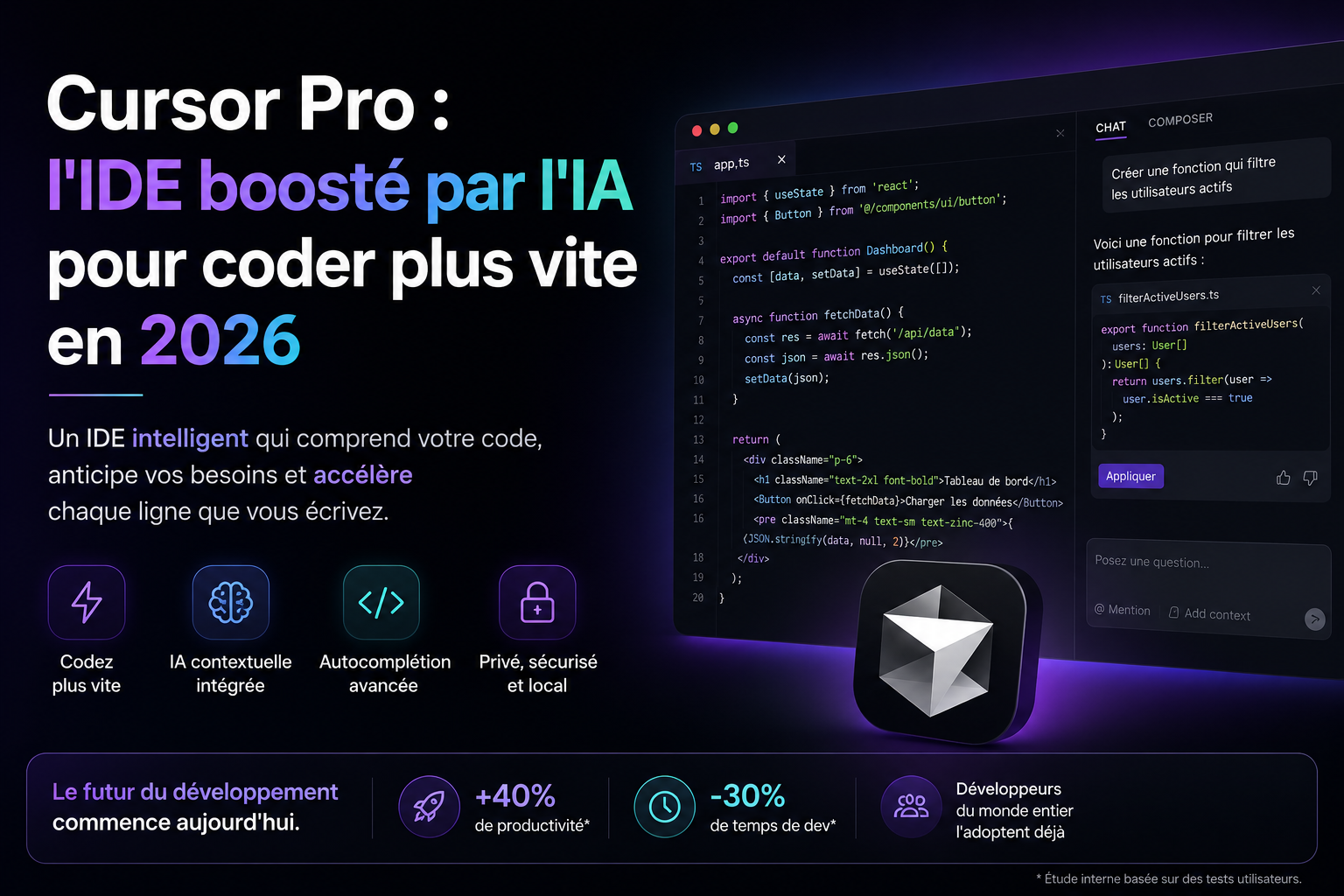 Cursor Pro : l'IDE boosté par l'IA pour coder plus vite en 2026