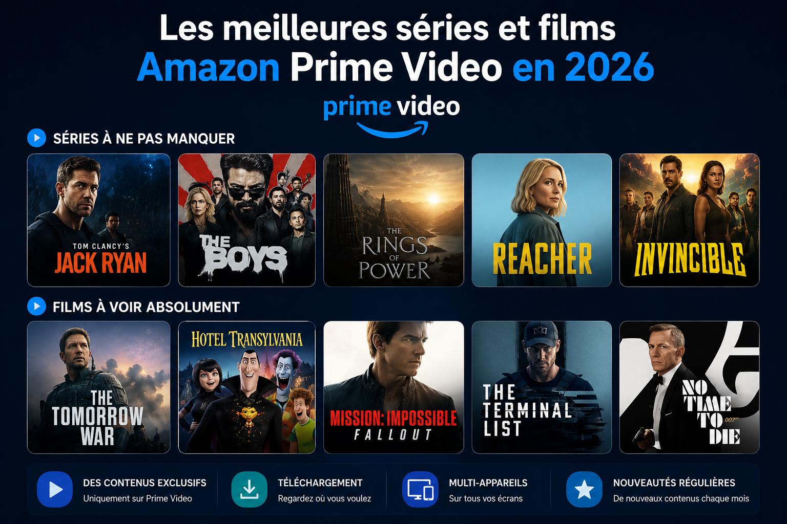Les meilleures séries et films Amazon Prime Video en 2026