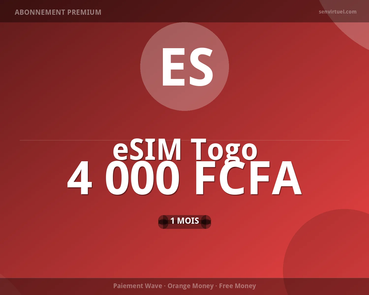 eSIM Togo 7 jours - 5 Go