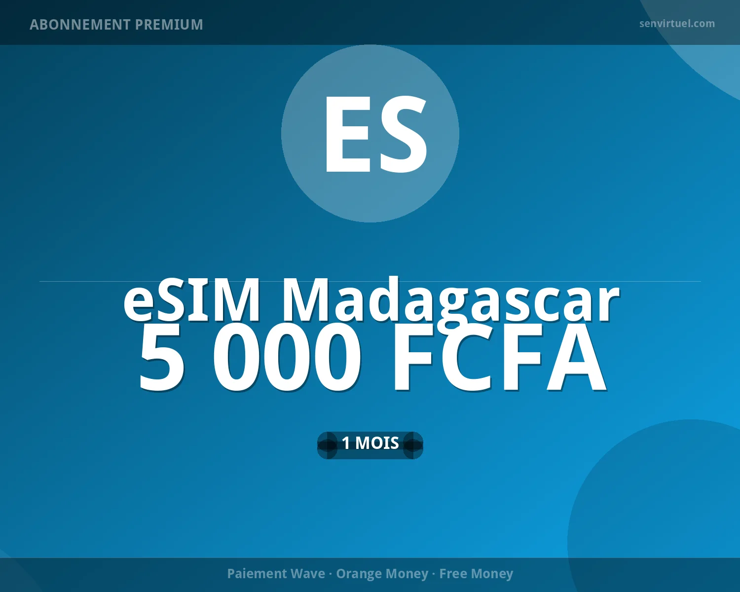 eSIM Madagascar 7 jours - 5 Go